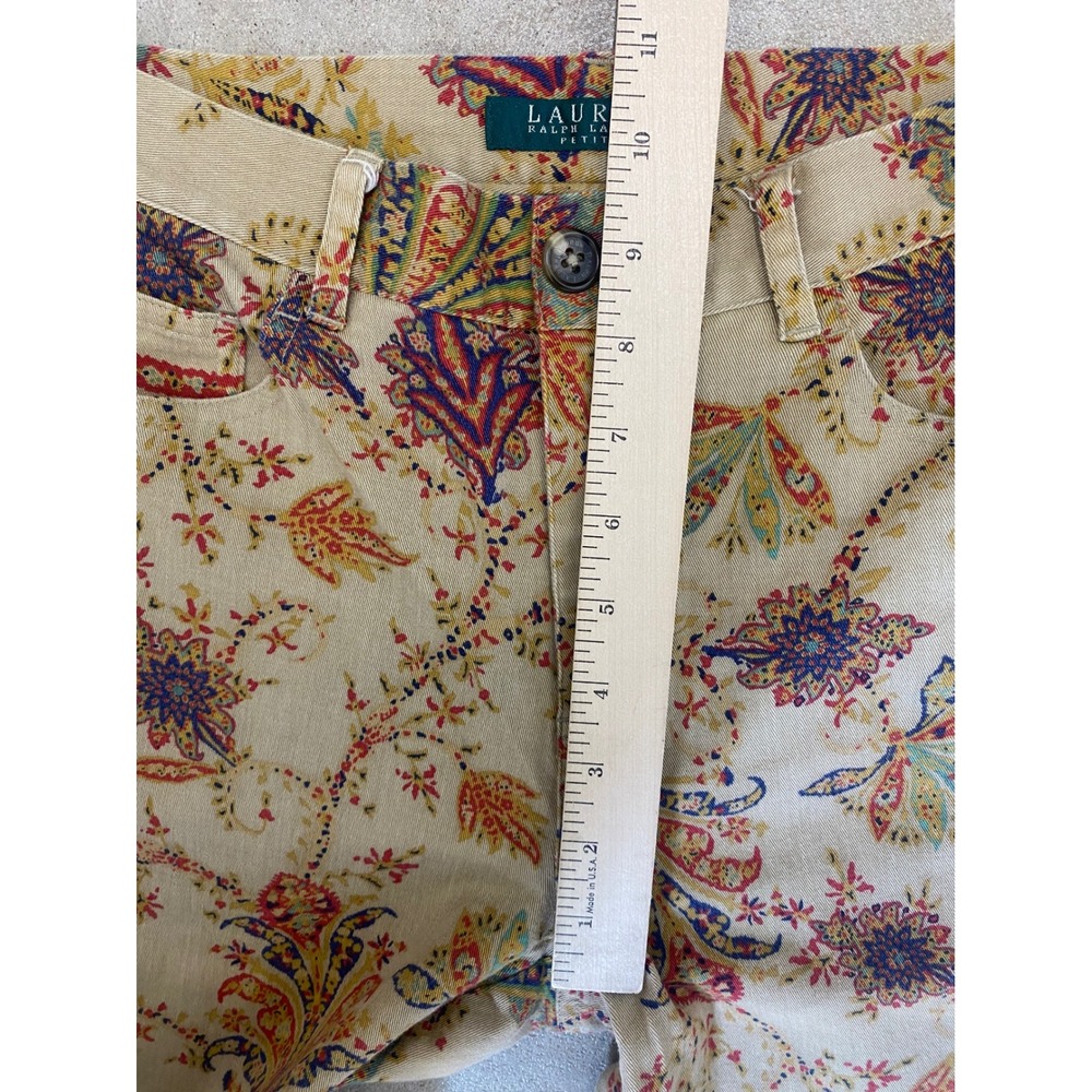 Lauren Ralph Lauren Slim Leg Pants Womens 2P Floral Paisley Western Boho Artsy - Picture 6 of 7